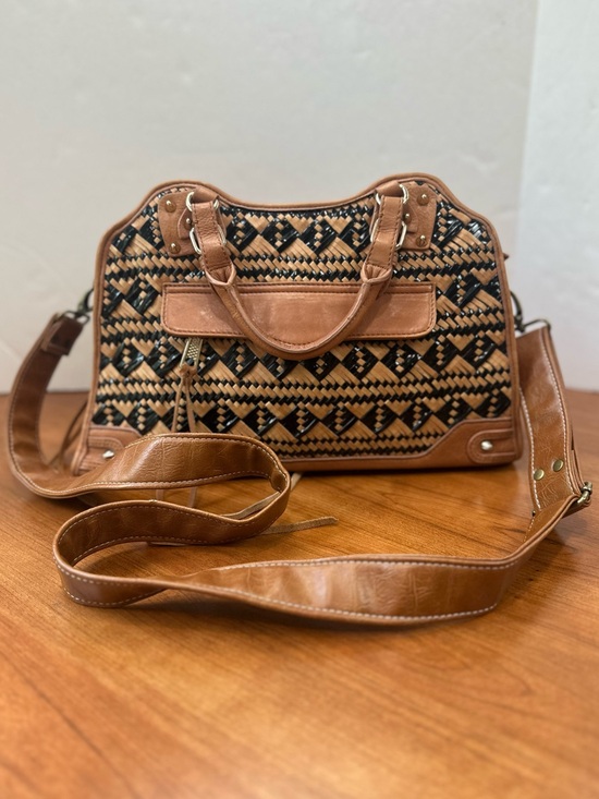 Handbags - Rebecca Minkoff Boho Black Camel Woven Desire Bag Crossbody Satchel Handbag